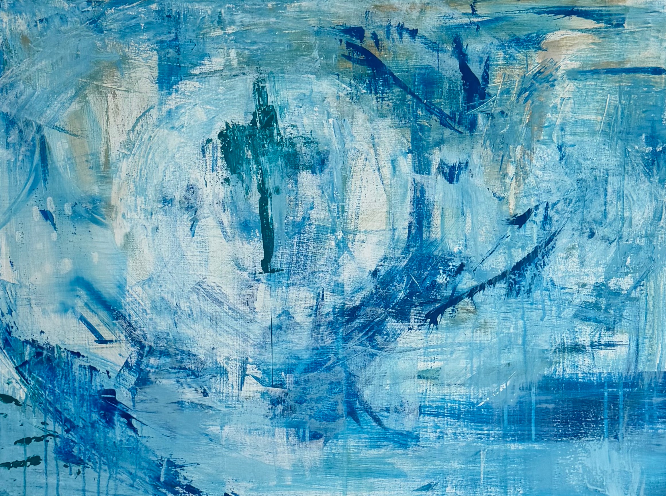 On the Edge, 2026, Acrylic on canvas by Yana Malanii